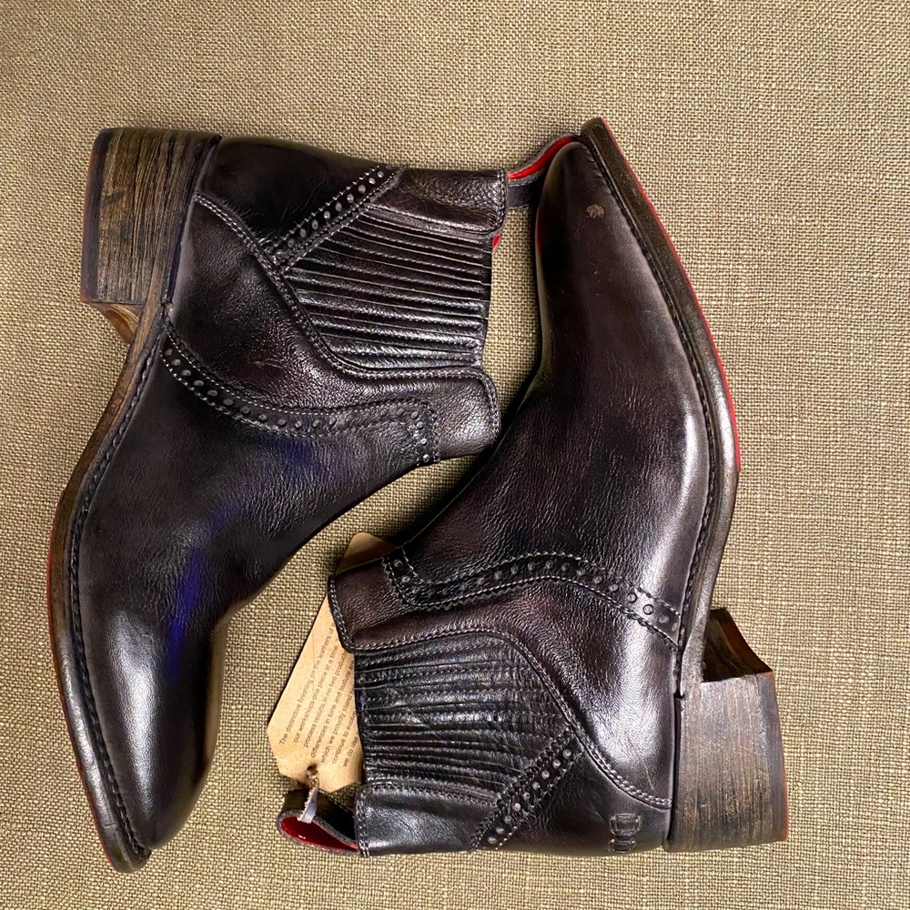 Bed Stu Black Leather Bootie